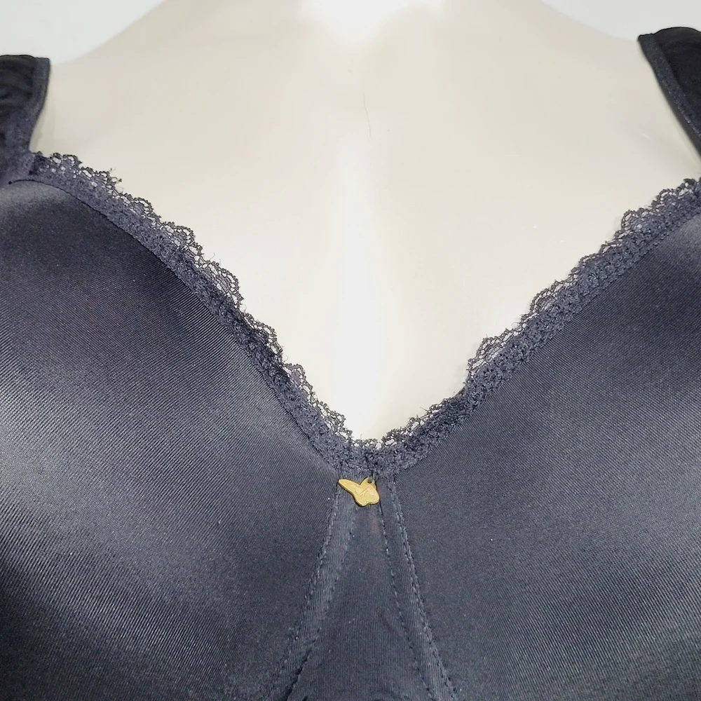 40DD Ashley Stewart Butterfly Contour Cup‎ Underwire Bra Black